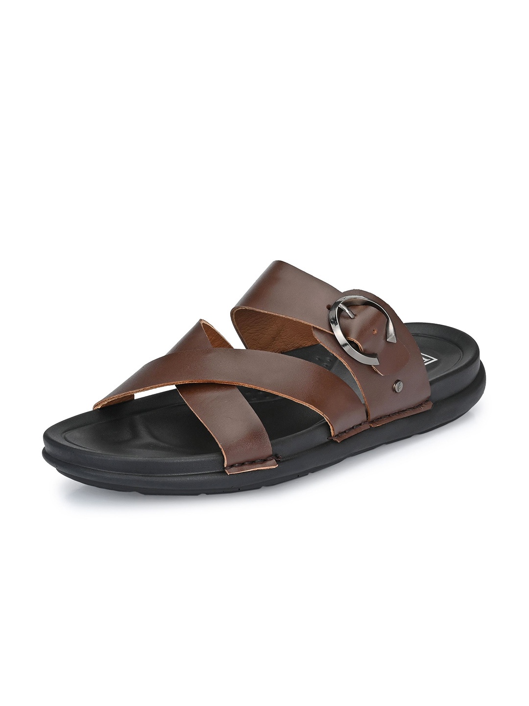 

Egoss Men Leather Comfort Sandals, Brown