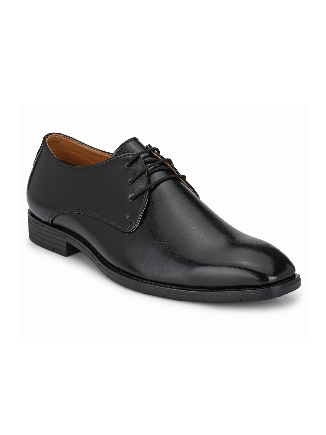 

Prolific Men Solid Synthetic Leather Formal Derbys, Black