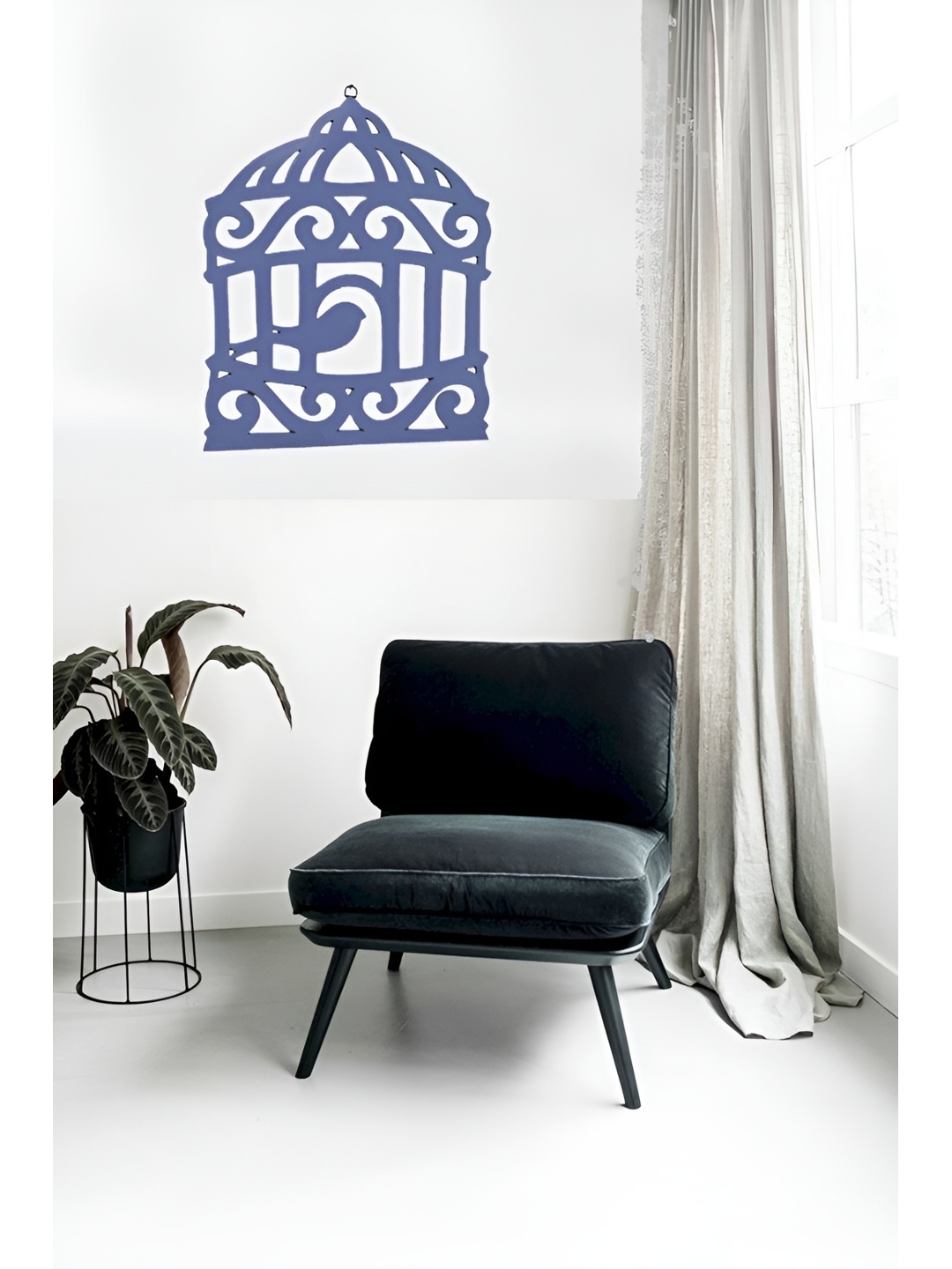 

VAS collection home Blue Textured Wood Wall Decor