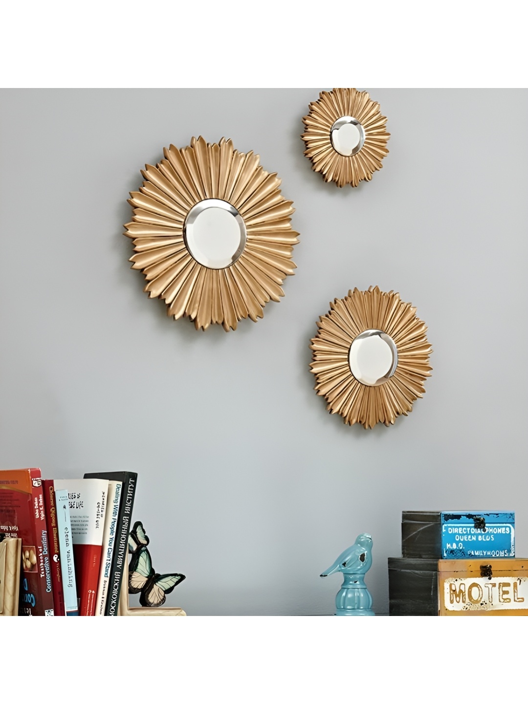 

VAS collection home Brown Textured Wood Wall Decor Pack Of 3