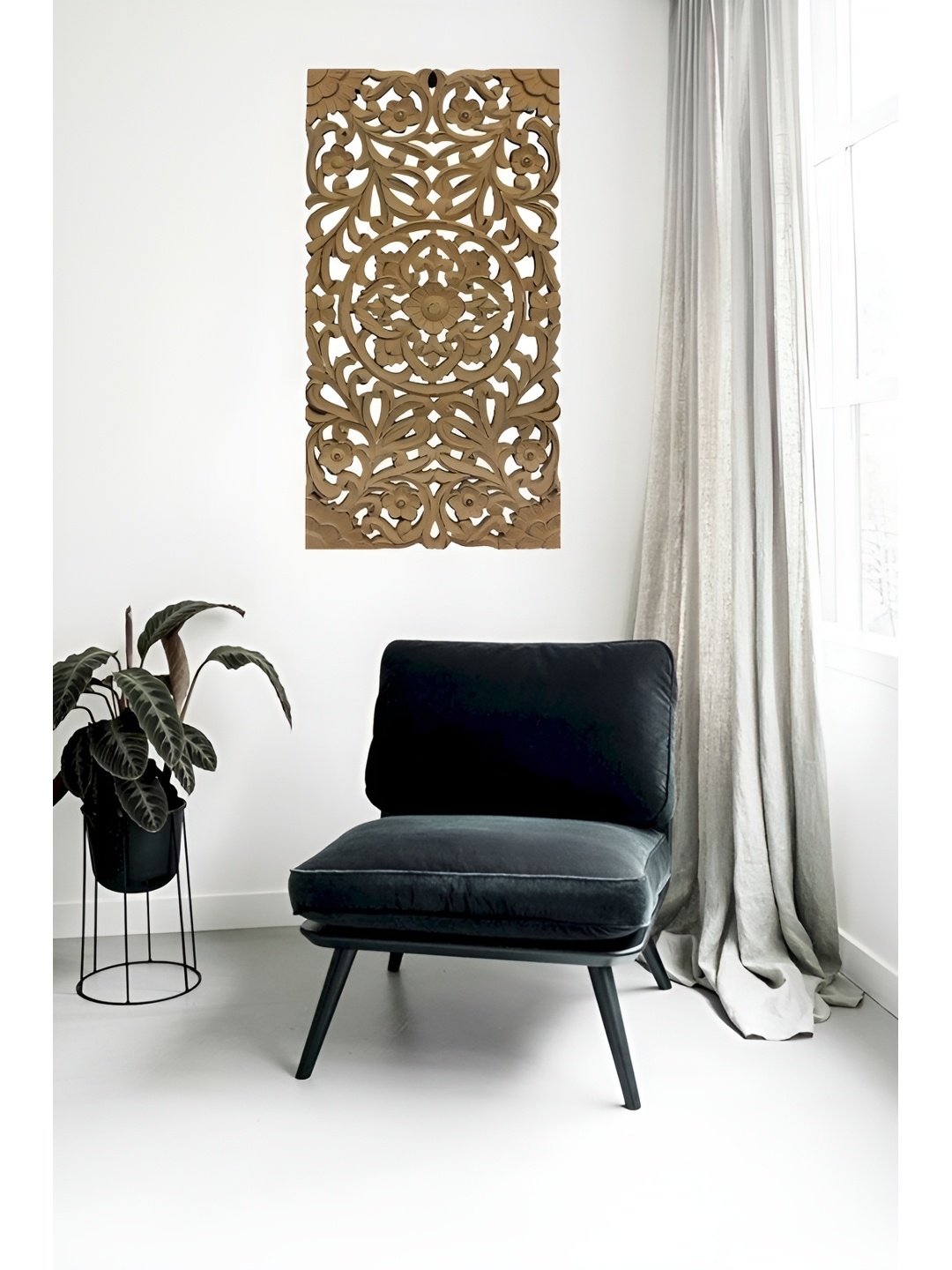 VAS collection home Brown Textured Wood Wall Decor