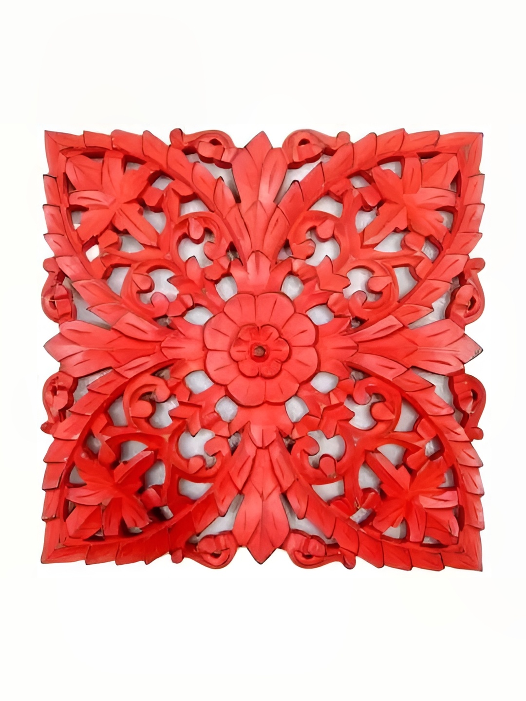 VAS collection home Red Textured Wooden Wall Decor