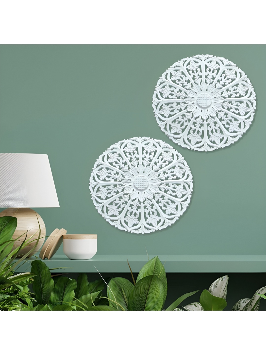 

VAS collection home Pack Of 2 Textured Wood Wall Decor, White