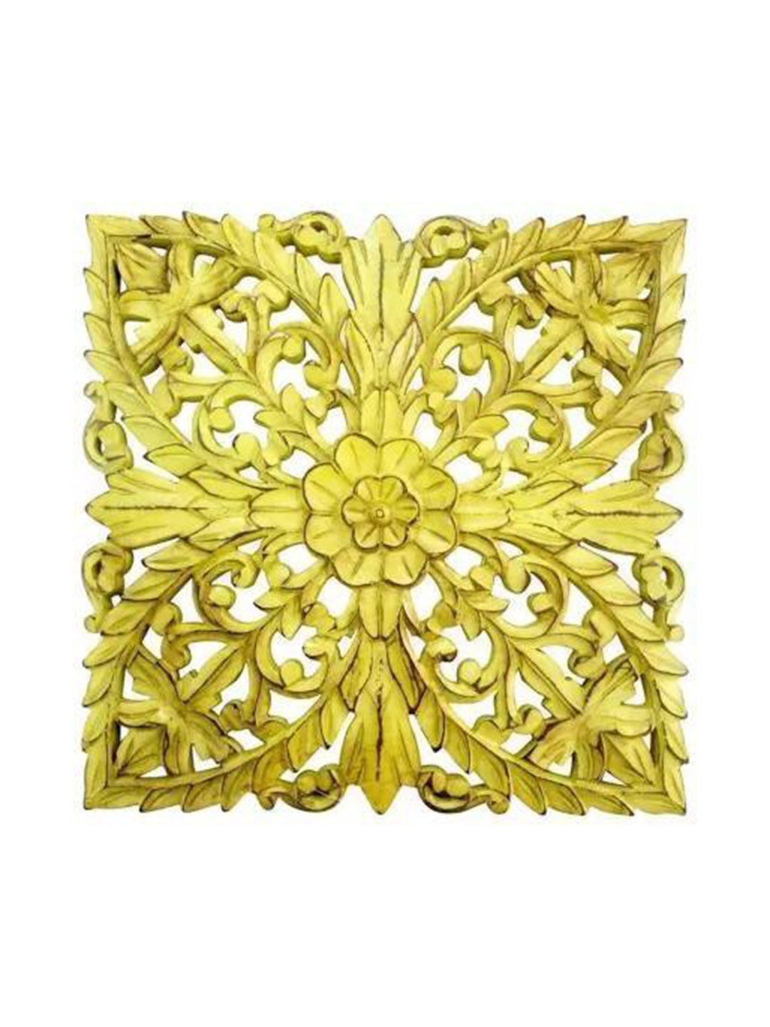 

VAS collection home Yellow Textured Wooden Wall Plates