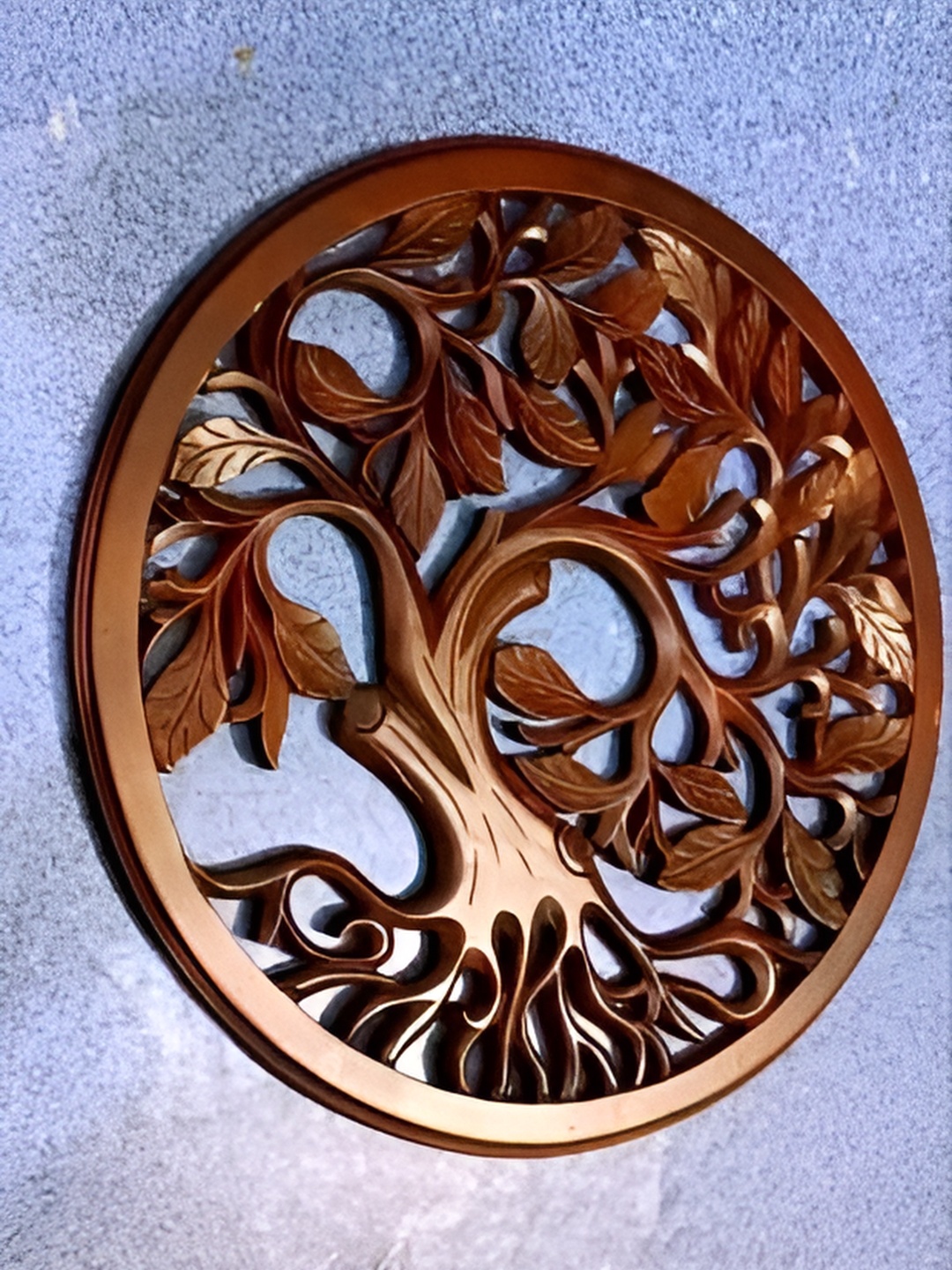 

VAS collection home Brown Textured Wooden Wall Decor