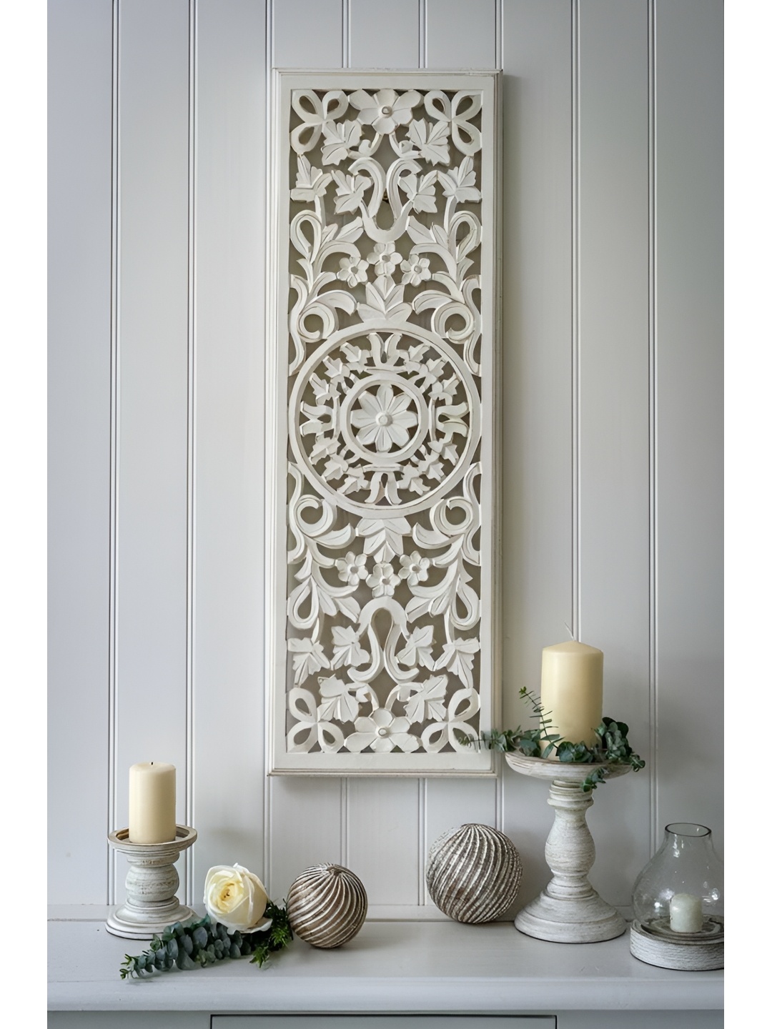 

VAS collection home White Textured Wooden Wall Plate