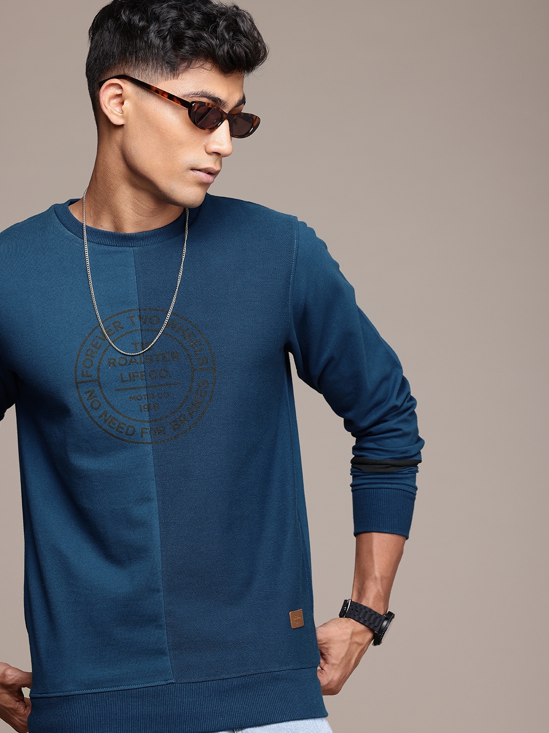 

The Roadster Life Co. Printed Sweatshirt, Teal