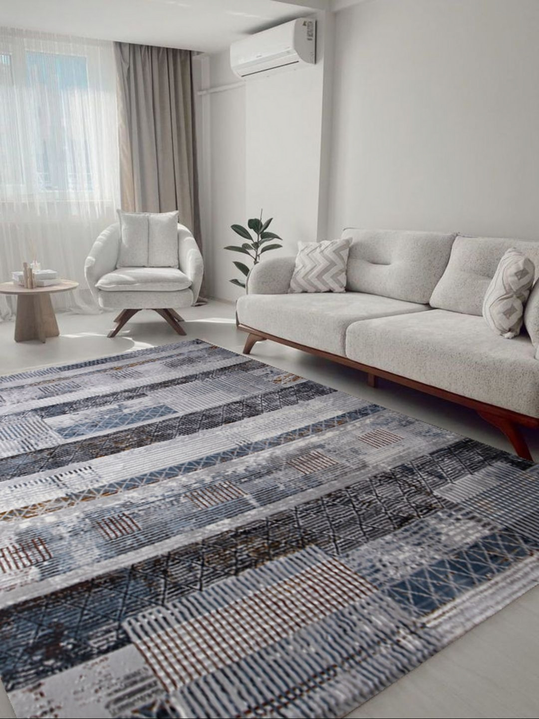 

STUDIOHMK Grey Anti-Skid Carpet & Rug