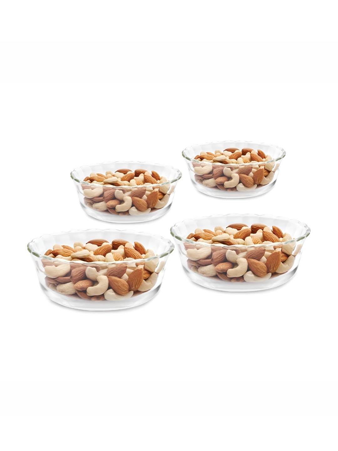 

BOROSIL Transparent Oven Proof 4Pc Glass Serving Bowl