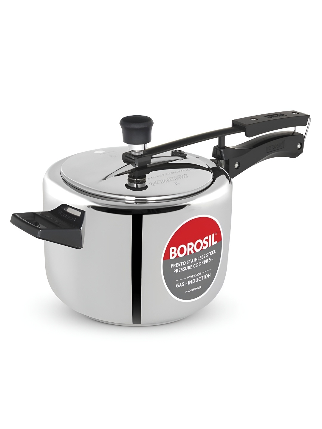 

BOROSIL Presto White Stainless Steel Inner Lid Pressure Cokker - 5 L