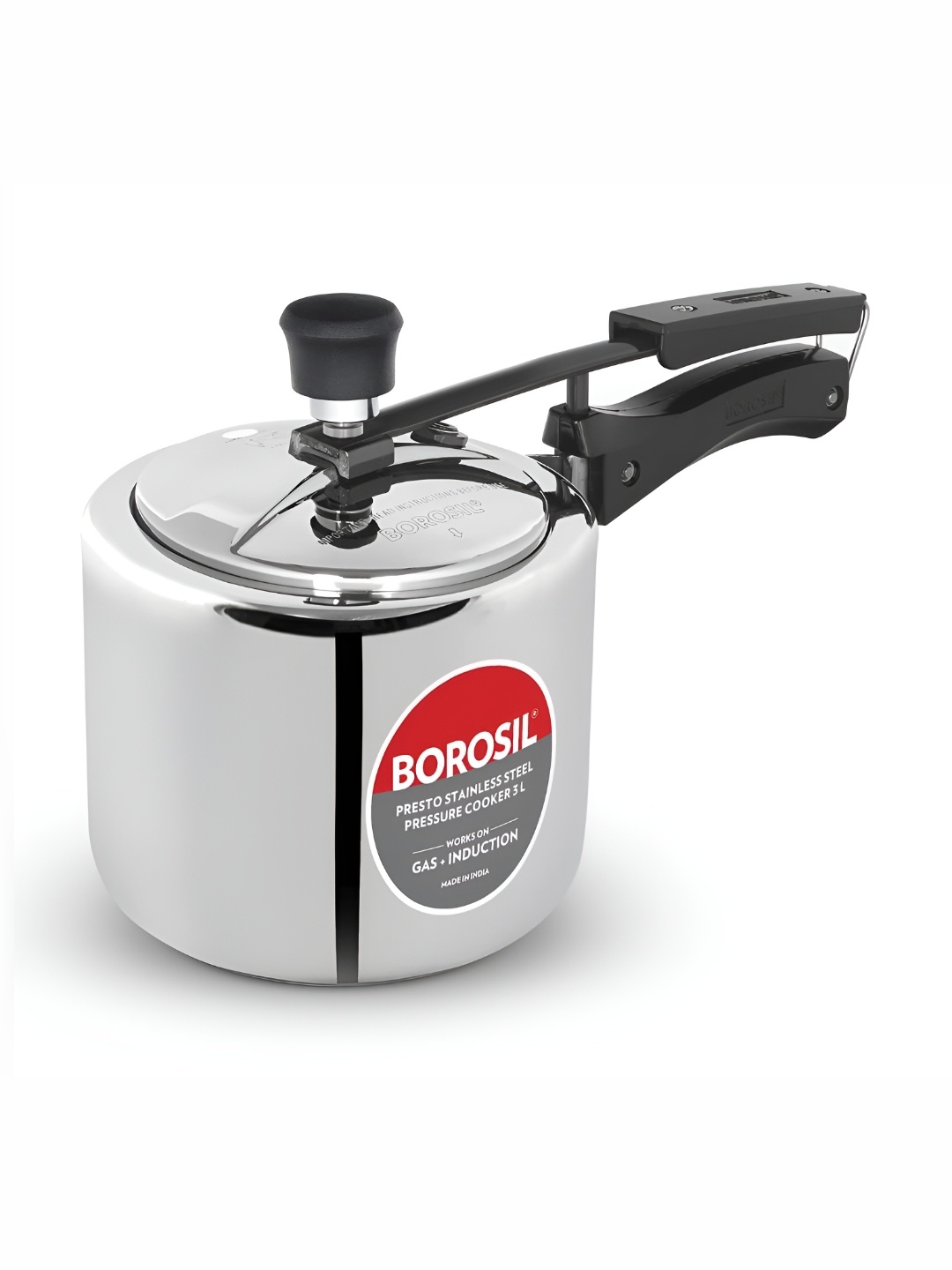 

BOROSIL Presto Stainless Steel Induction Base Pressure Cooker-3L