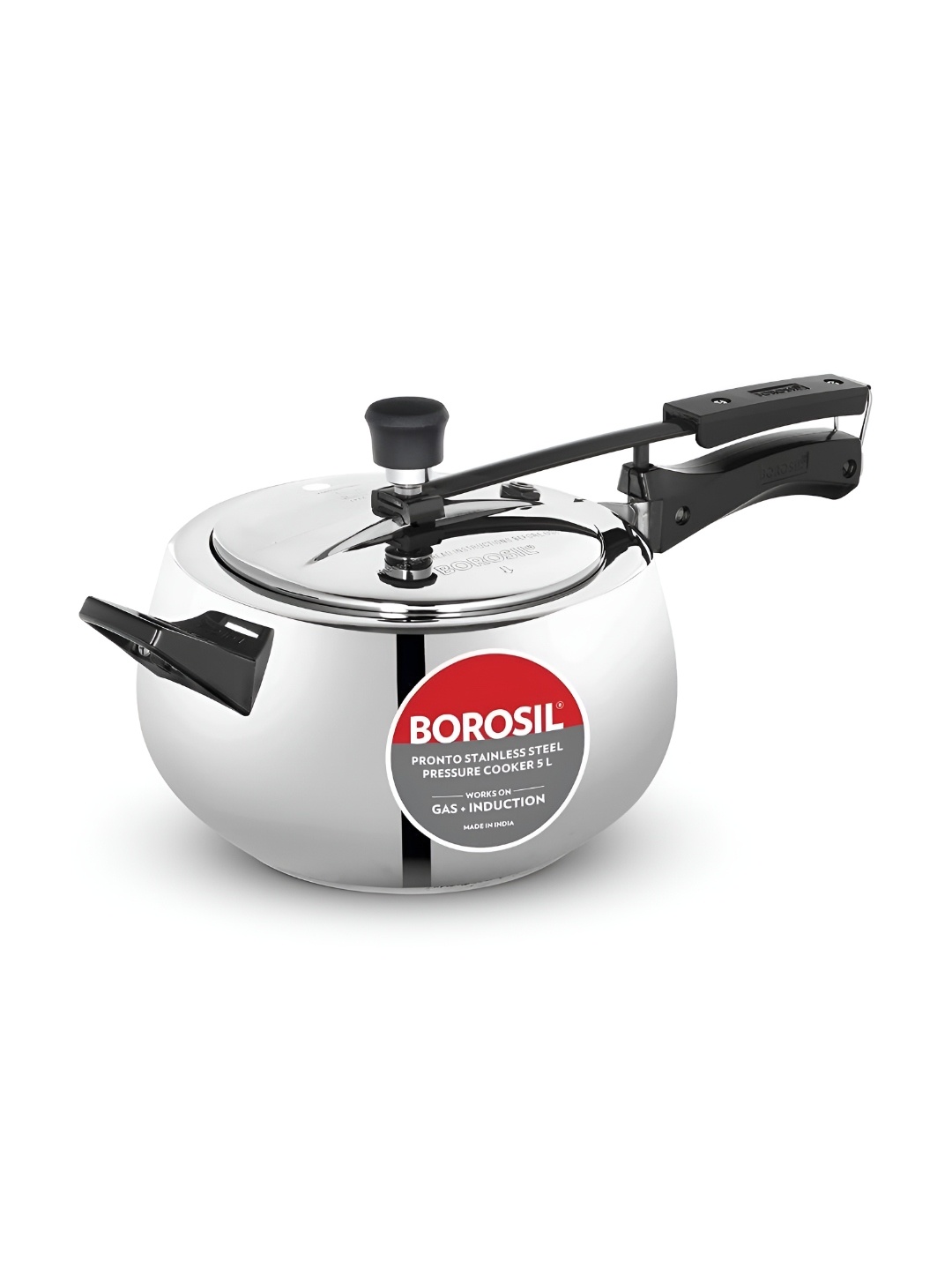 BOROSIL Pronto Induction Base Stainless Steel Inner Lid Pressure Cooker