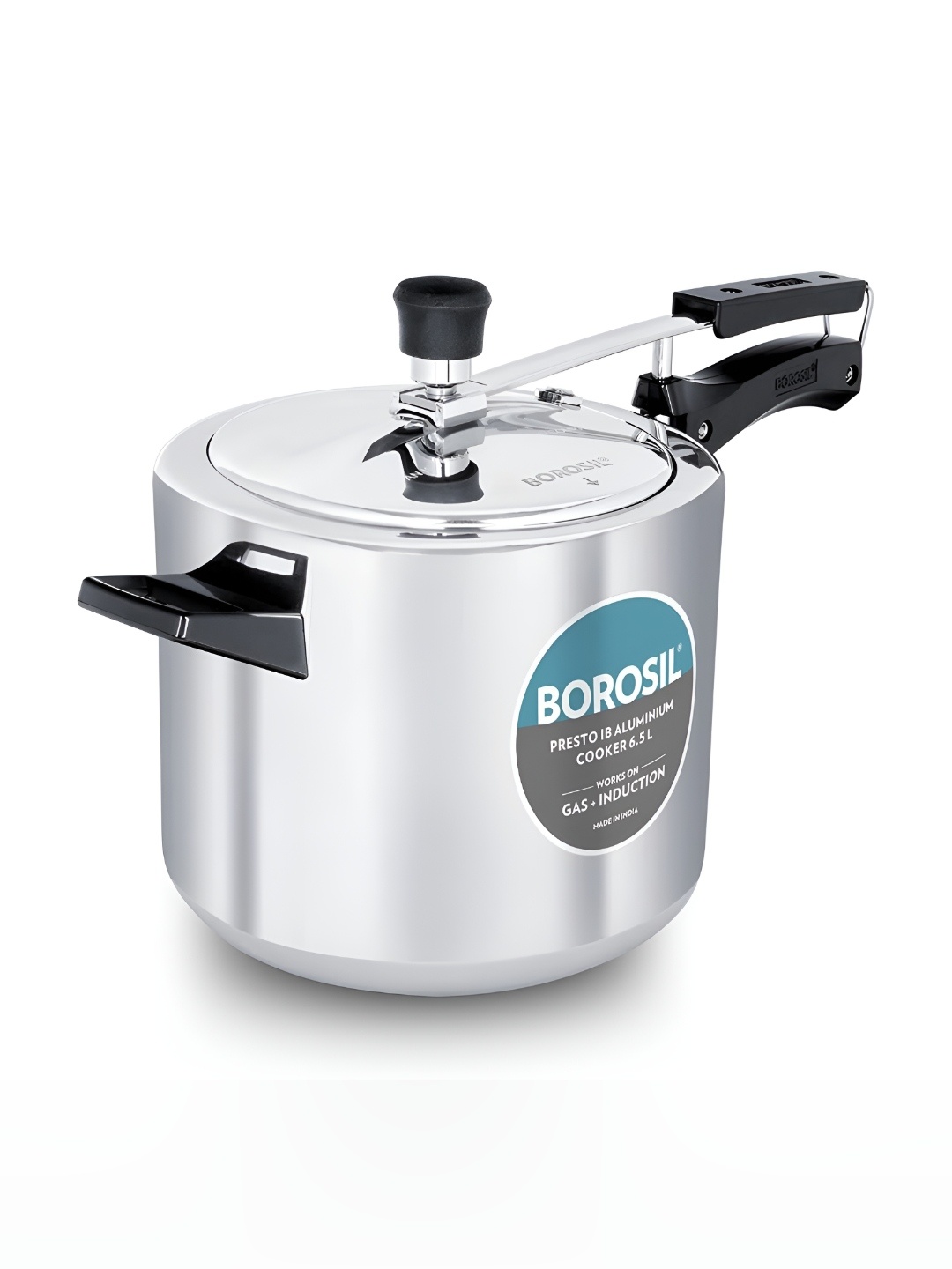 

BOROSIL Presto Induction Base Aluminium Pressure Cooker, Steel