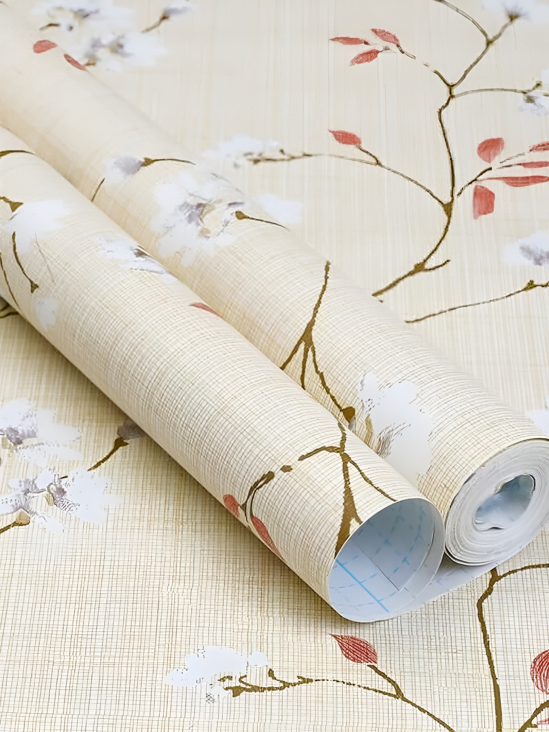 

HOMEMATES Beige Floral Printed Self Adhesive Waterproof Wallpaper