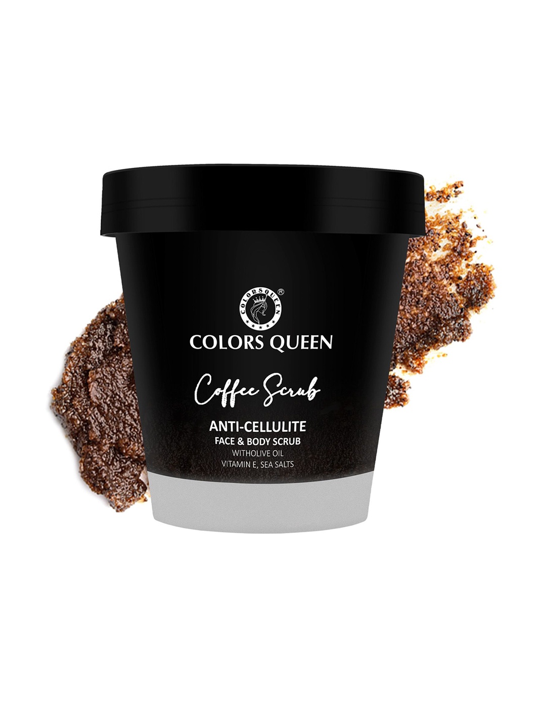 

Colors Queen Anti-Cellulite Coffee Face & Body Scrub With Olive Oil & Vitamin E - 280g, Coffee brown