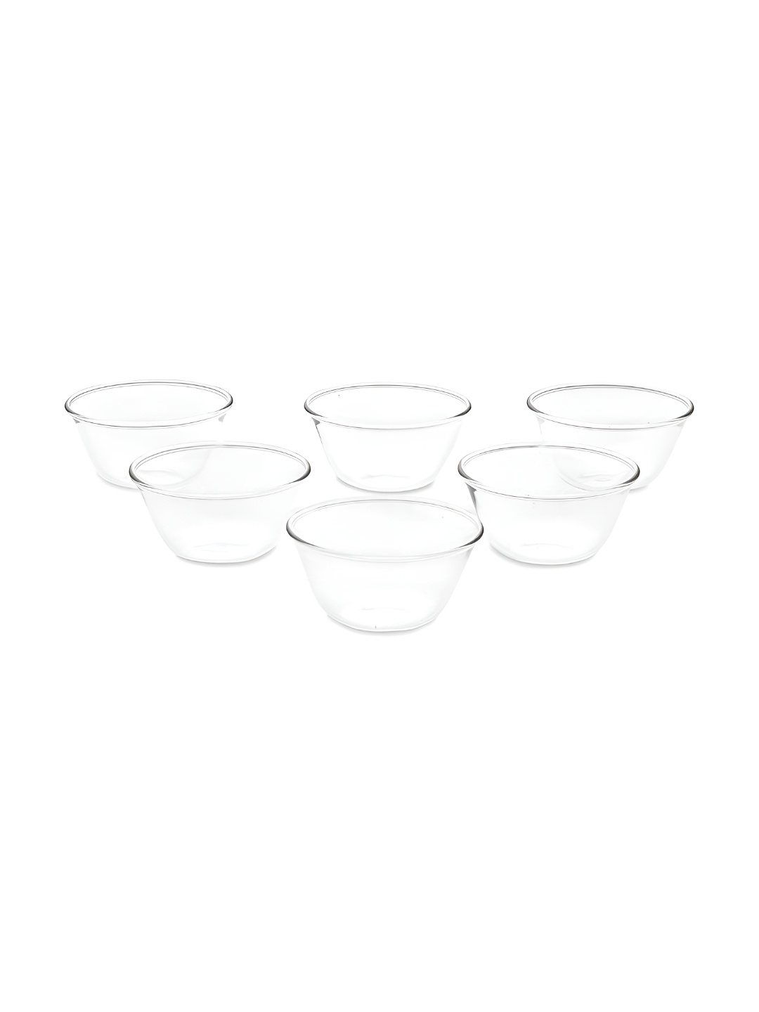 BOROSIL Vision 6Pcs Solid Glass Chutney Bowl, Transparent