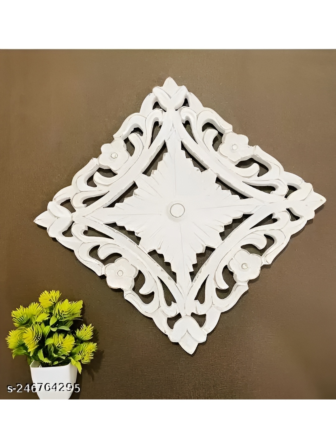 VAS collection home White Textured Wooden Wall Plate