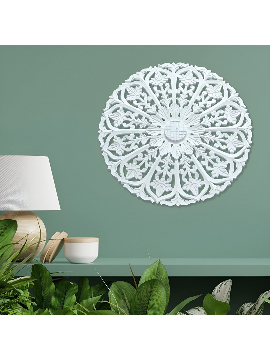 VAS collection home White Textured Wooden Wall Decor