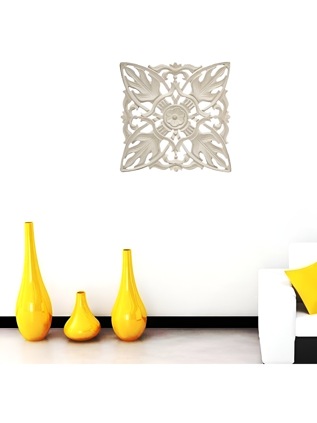 

VAS collection home Cream Coloured Textured Wooden Wall Decor