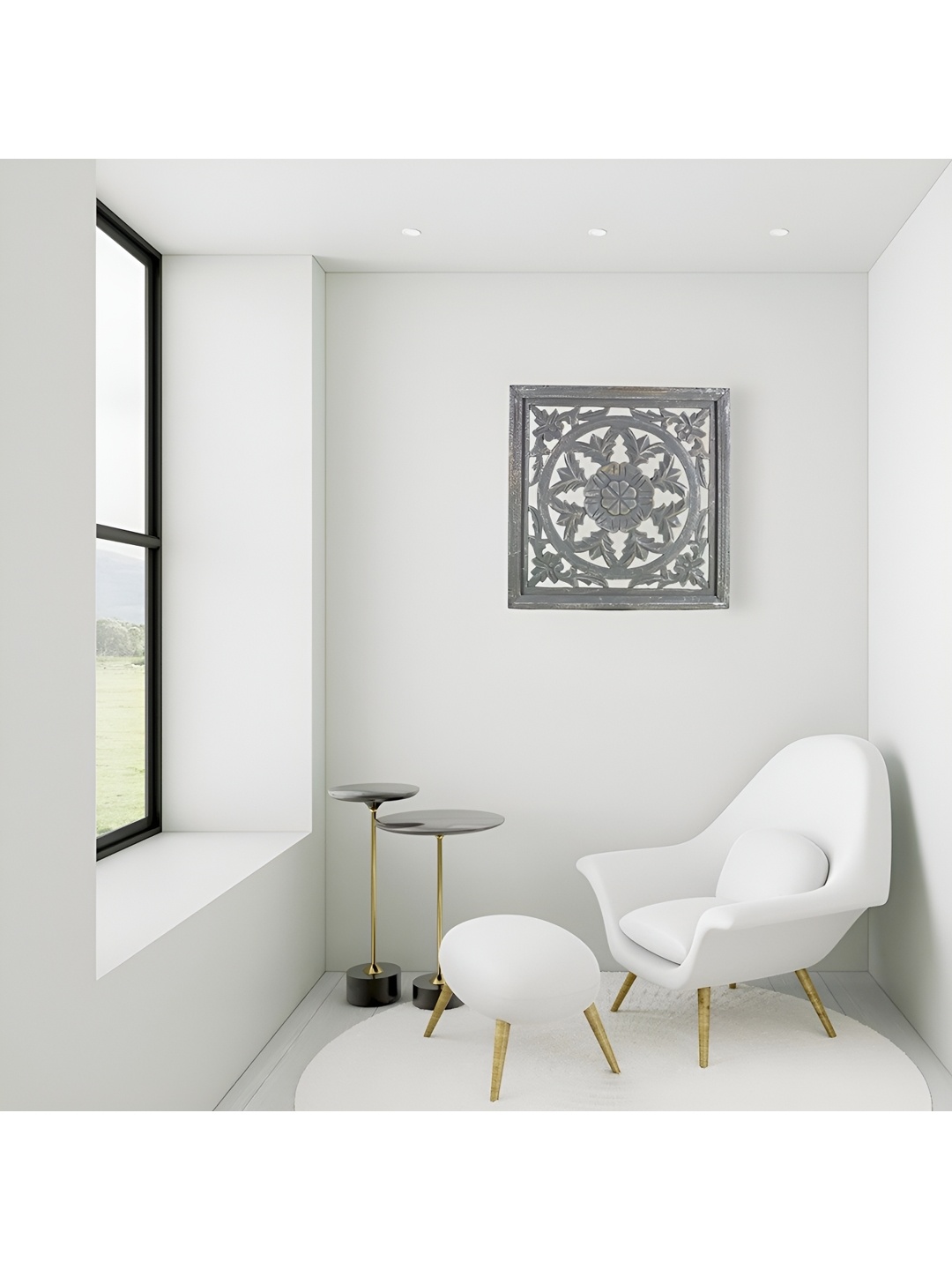 VAS collection home Grey Textured Wooden Wall Decor