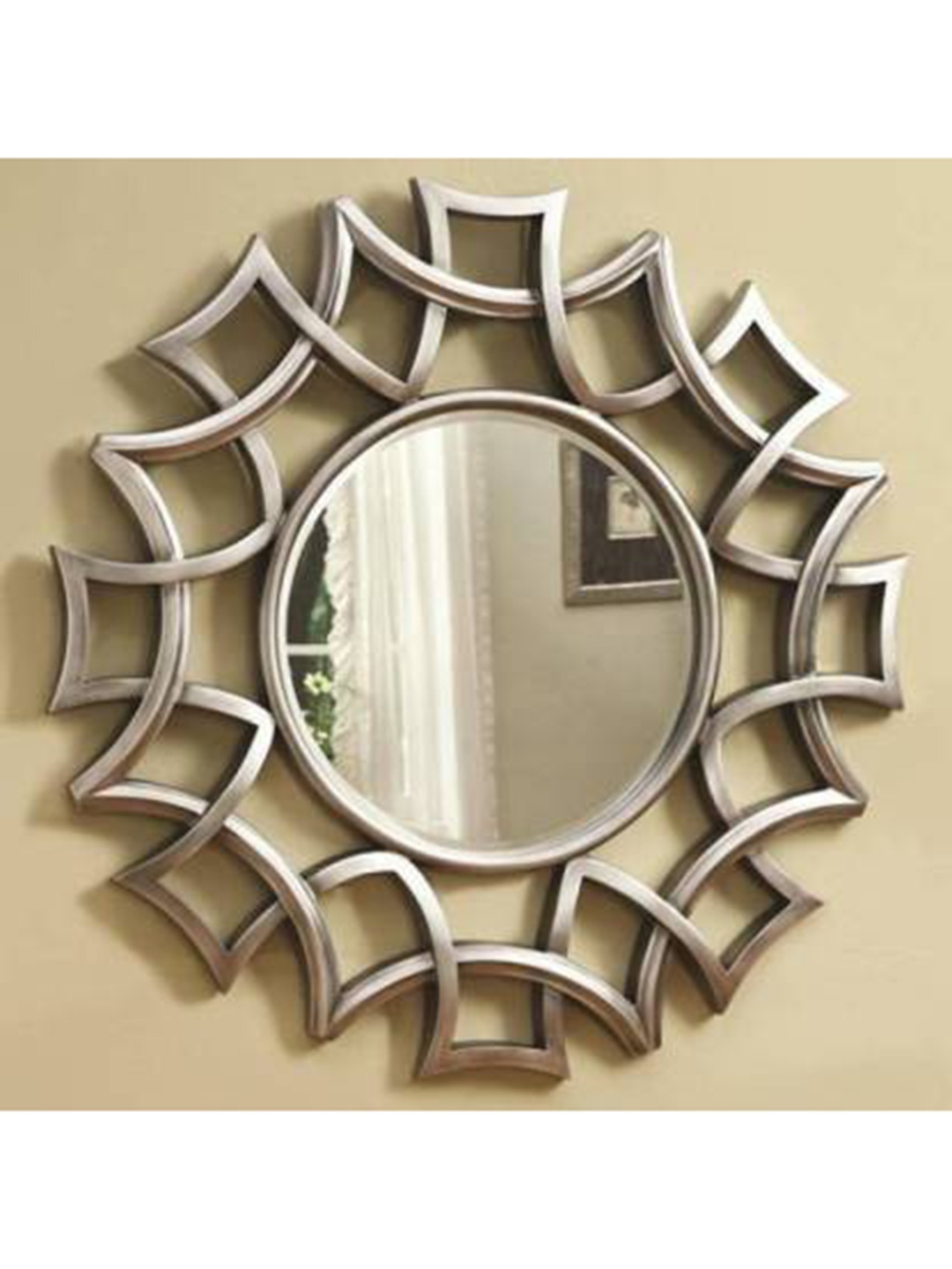 

VAS collection home Wooden Wall Mirror, Gold