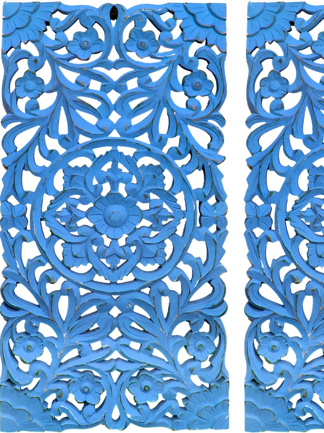 

VAS collection home Blue 2 Pieces Textured Wooden Wall Decor