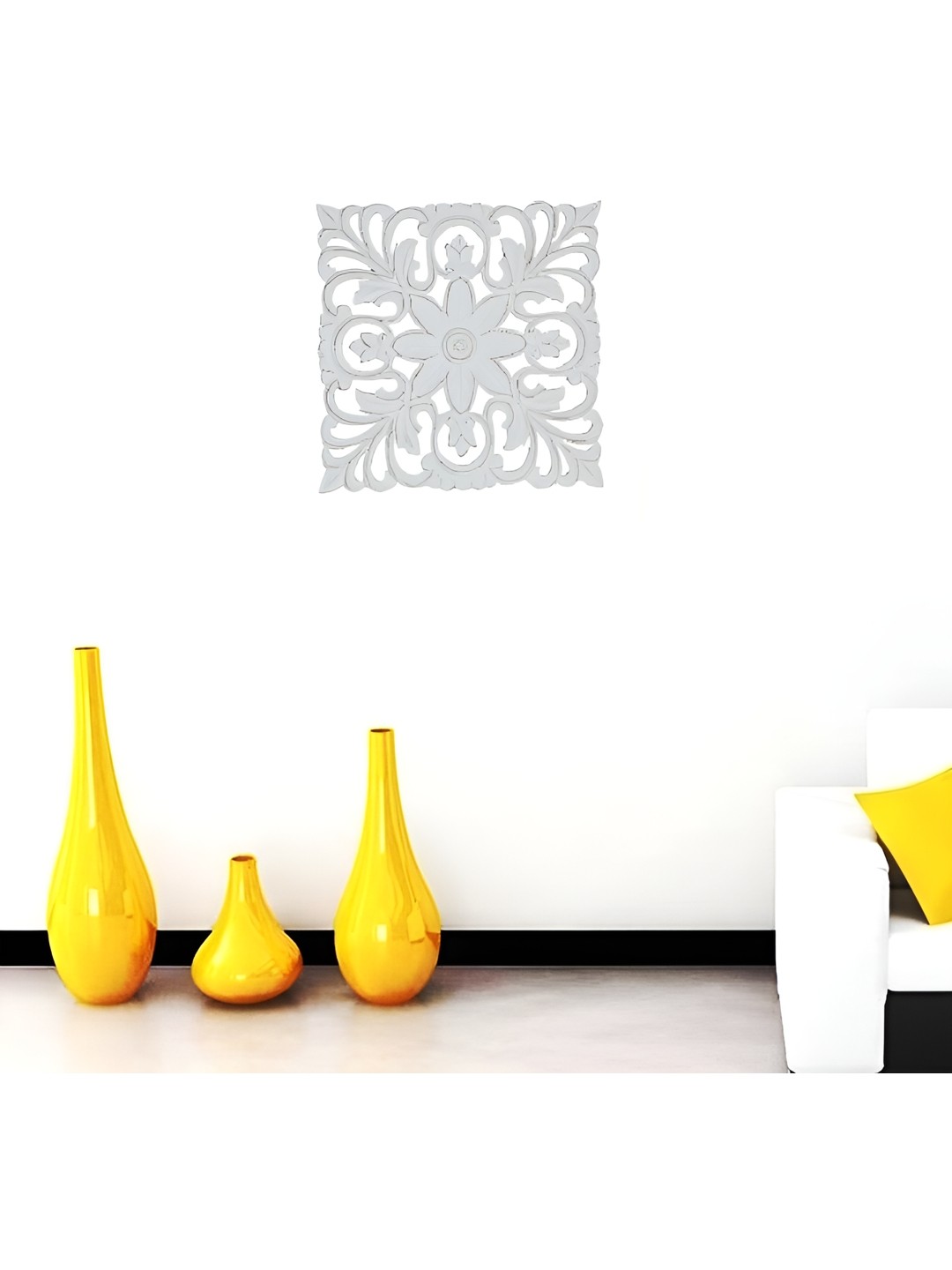 

VAS collection home White Textured Wood Wall Hangings