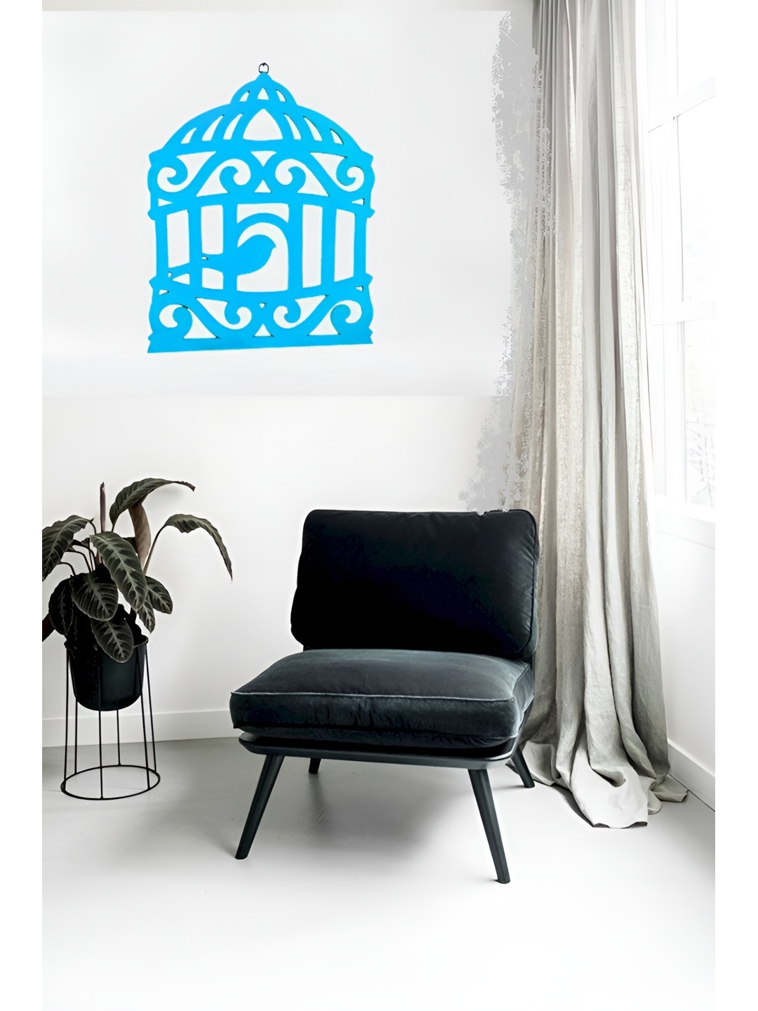 

VAS collection home Blue Textured Wooden Wall Hangings