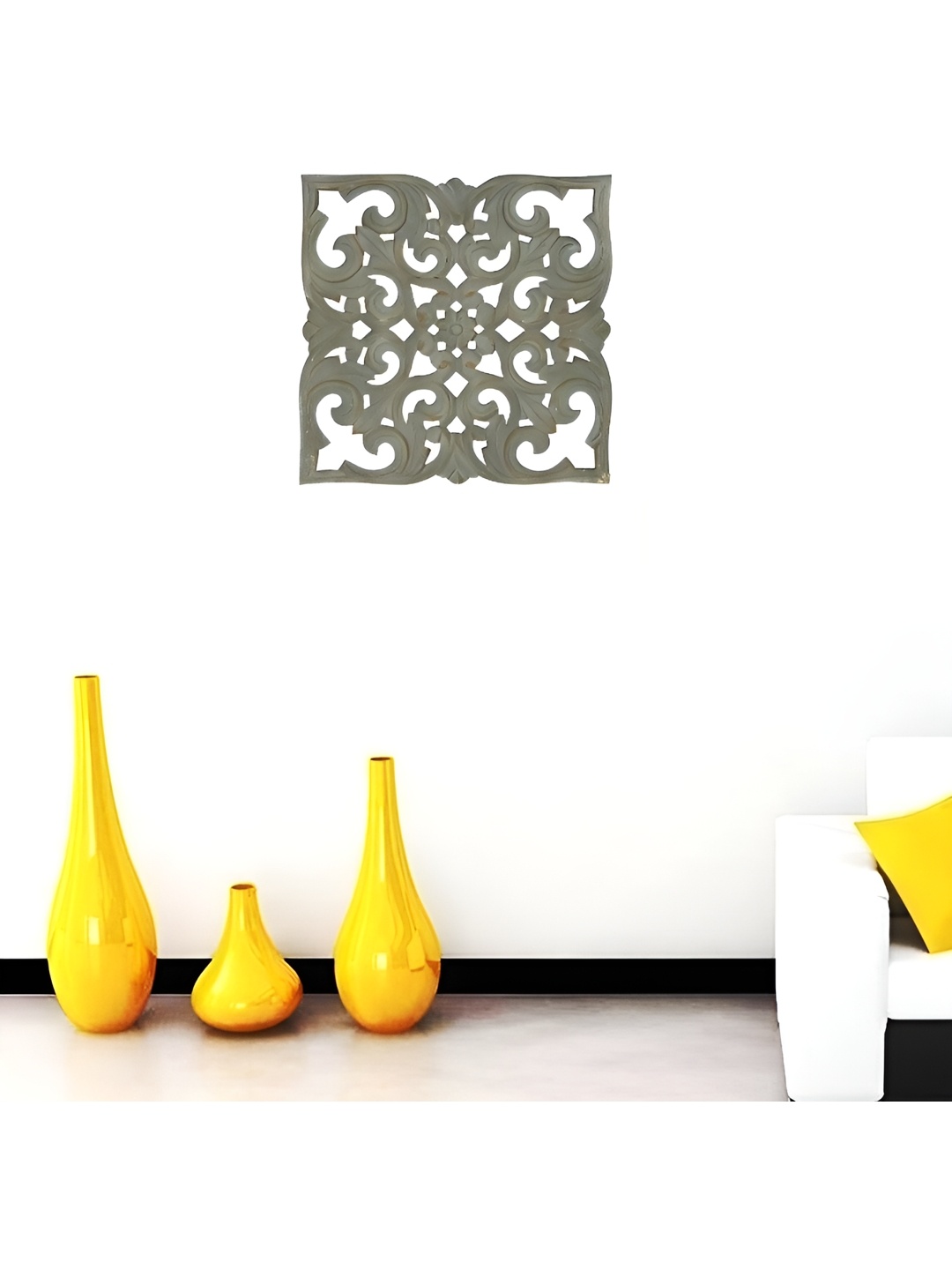 

VAS collection home Grey Textured Wooden Wall Decor
