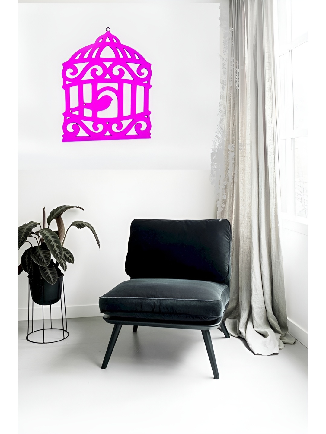 

VAS collection home Pink Textured Wooden Hanging Wall Decor