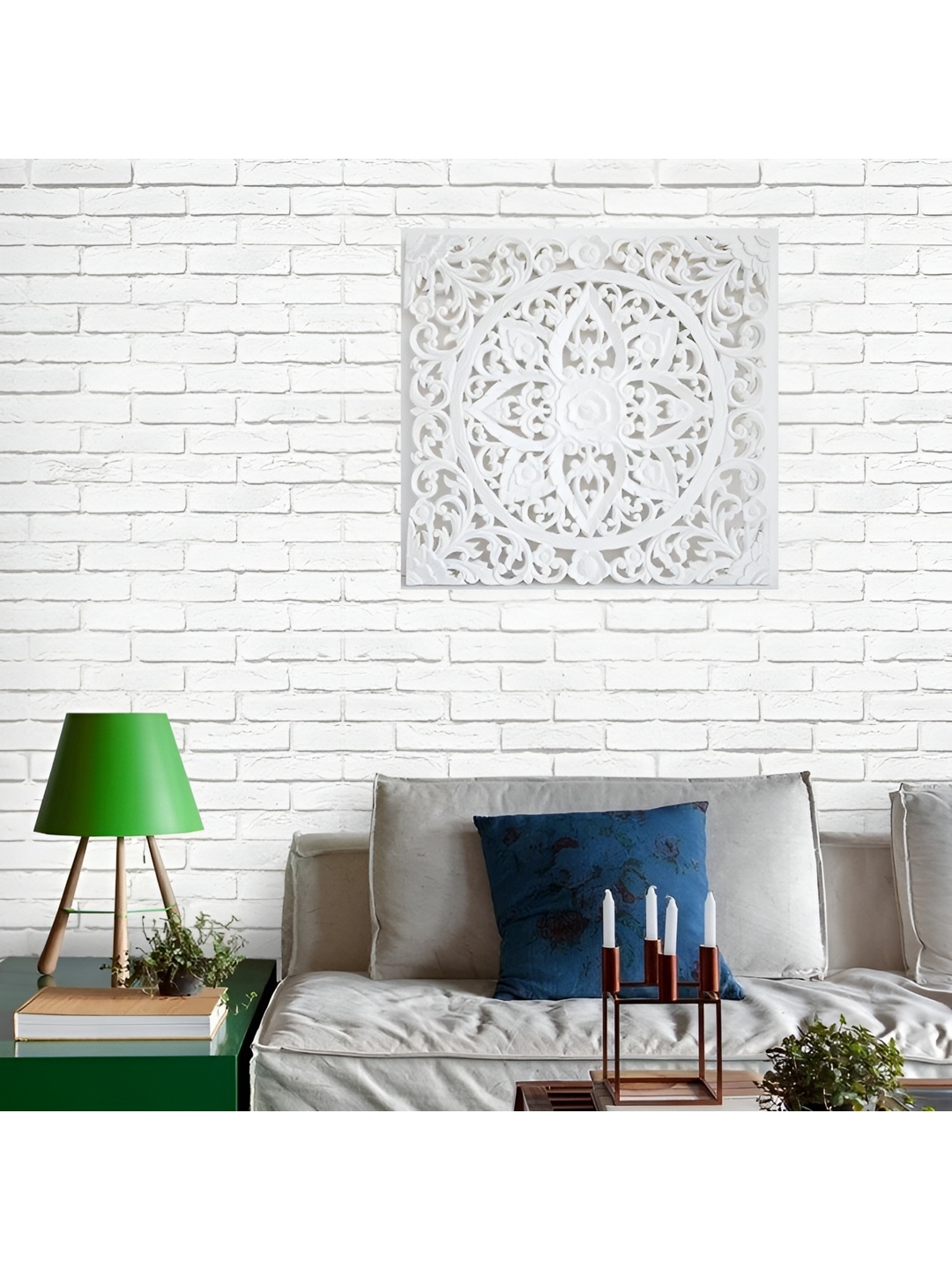 

VAS collection home White Textured Wooden Wall Plates