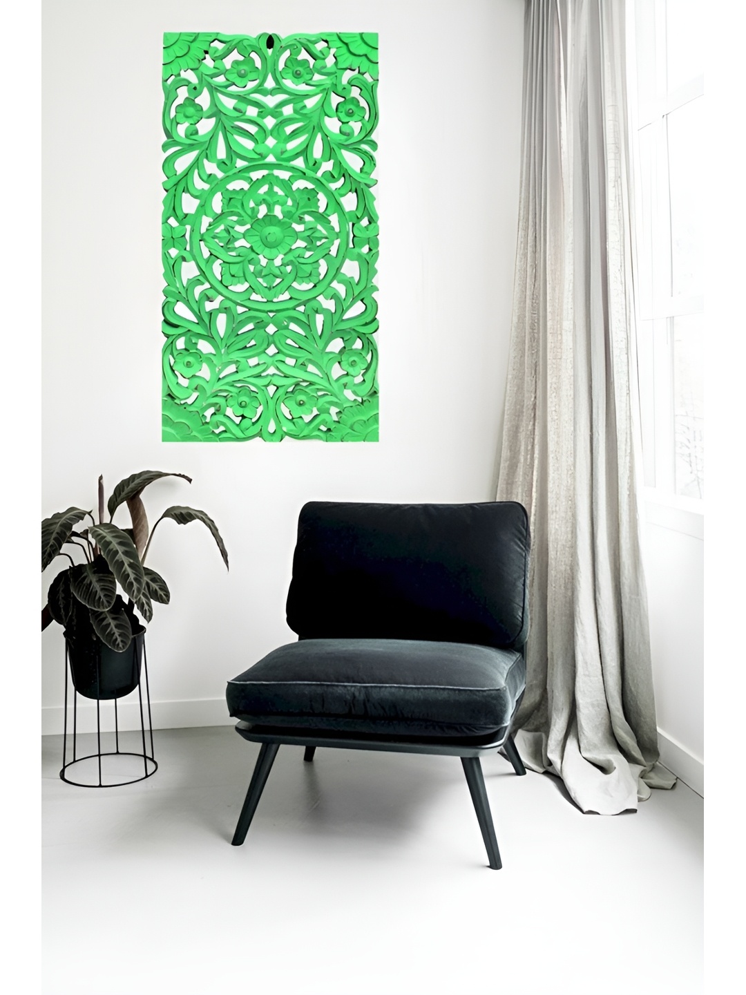 

VAS collection home Green Textured Wooden Wall Decor