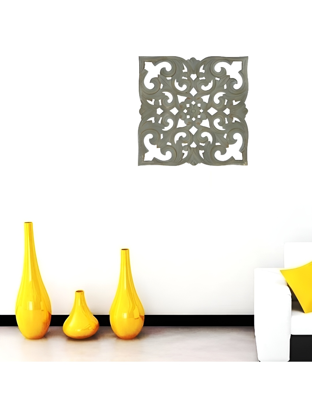 

VAS collection home Grey Textured Wooden Hanging Wall Decor