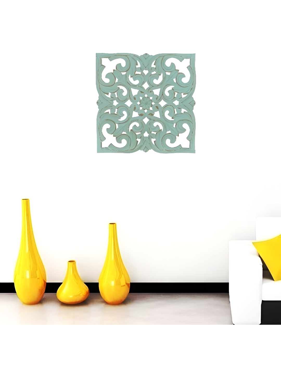 VAS collection home Blue Textured Wall Decor Plate