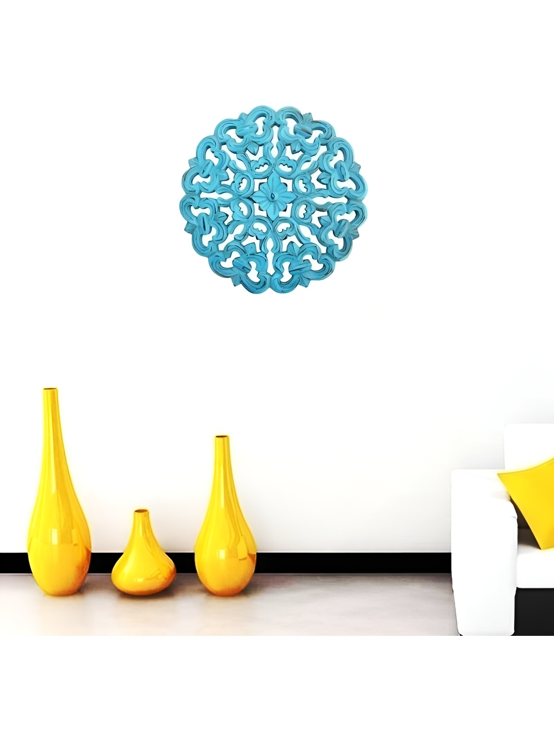

VAS collection home Blue Textured Wooden Wall Plates