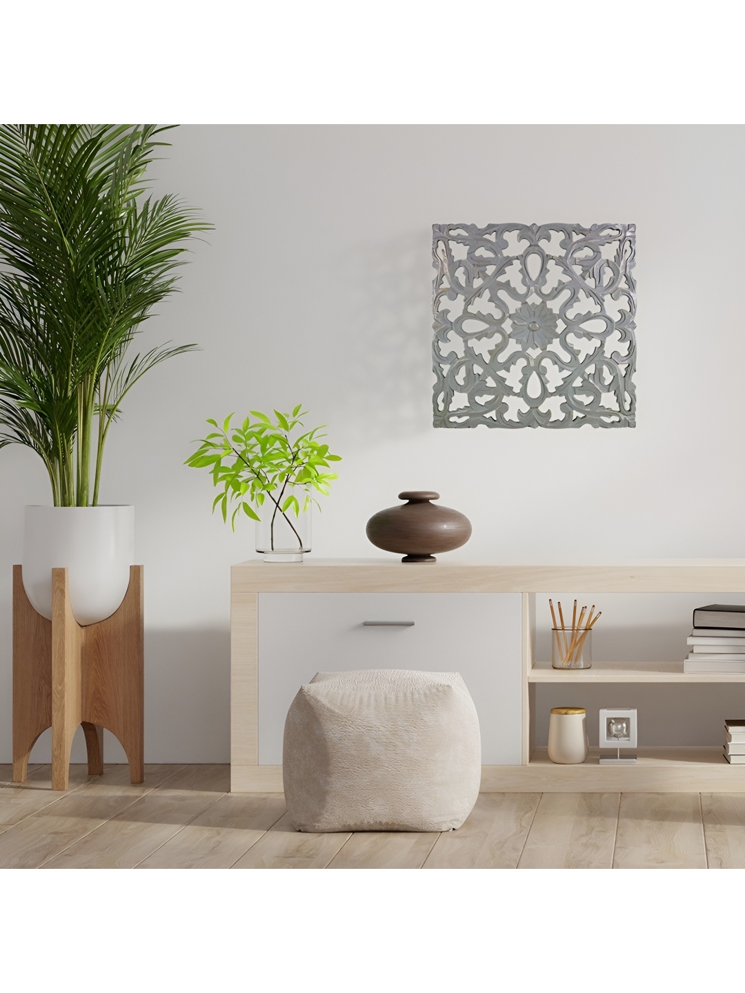

VAS collection home Self Design Wall Decor, Silver