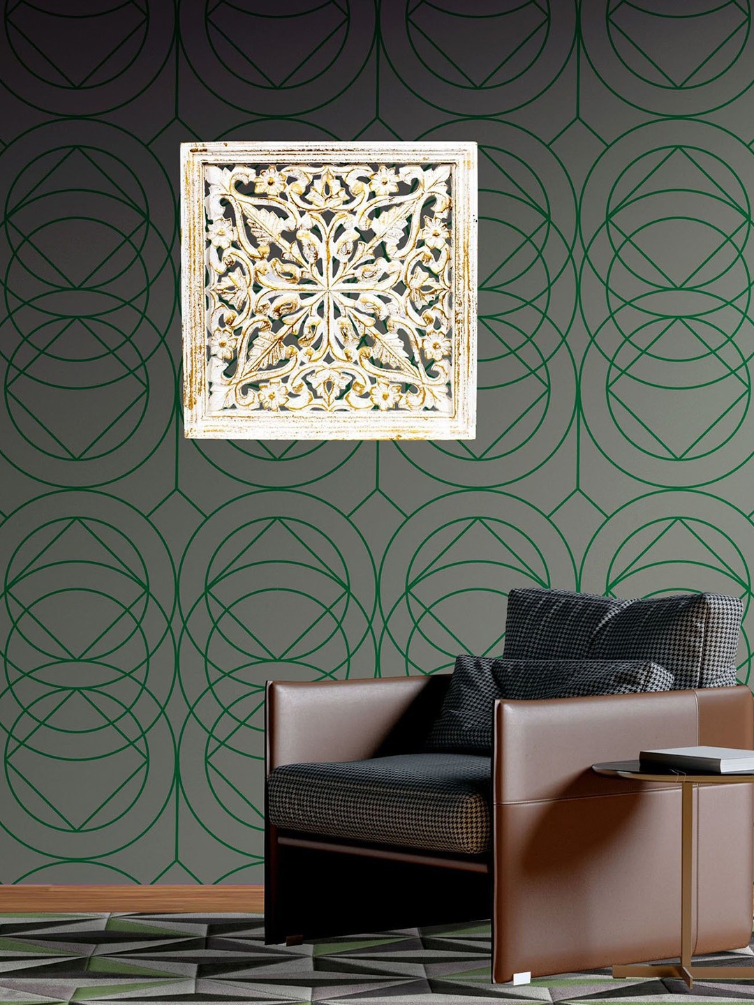 

VAS collection home White Textured Wooden Wall Plate