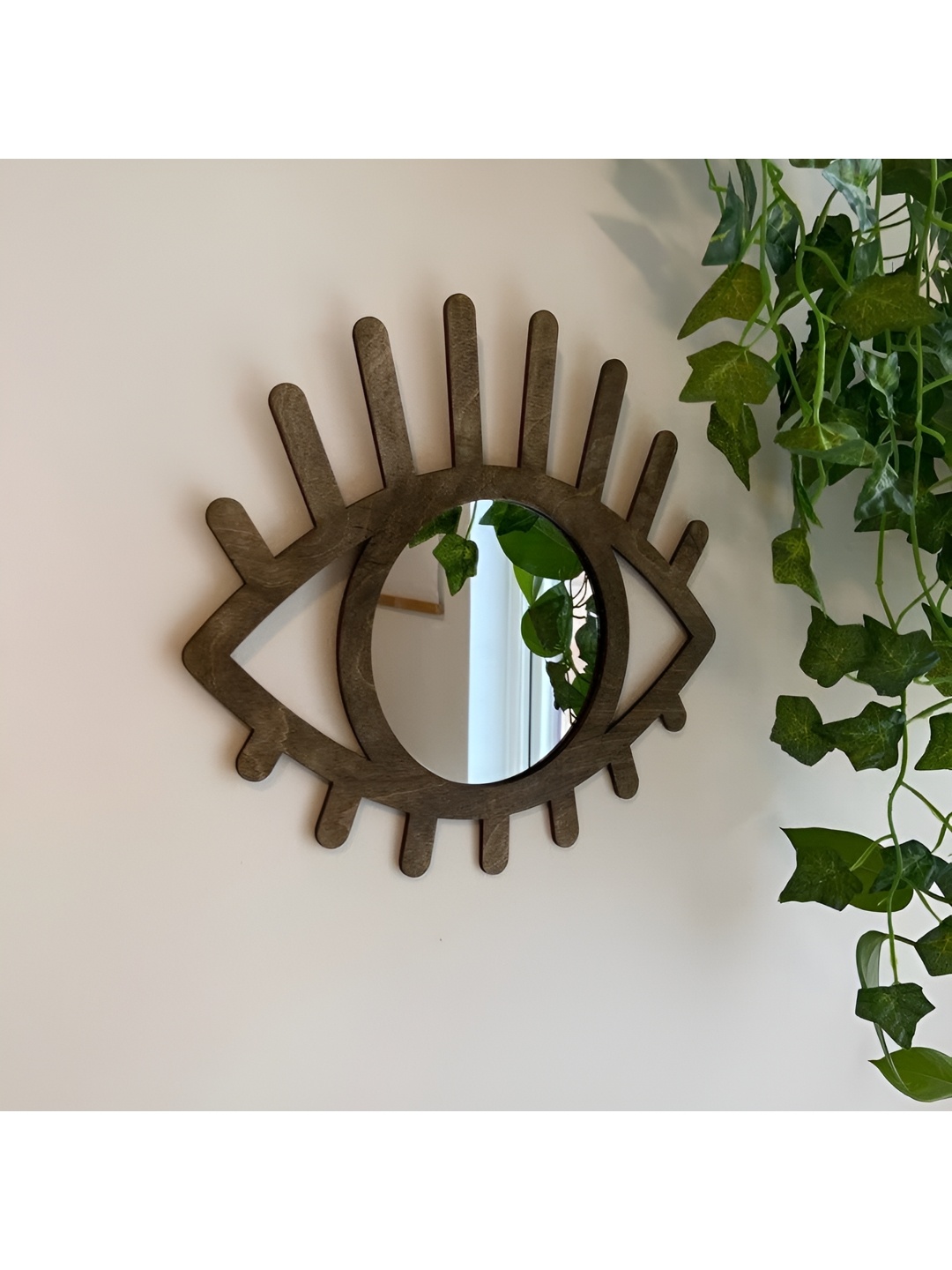 

VAS collection home Brown Eye Designed Wood Wall Decor Plate
