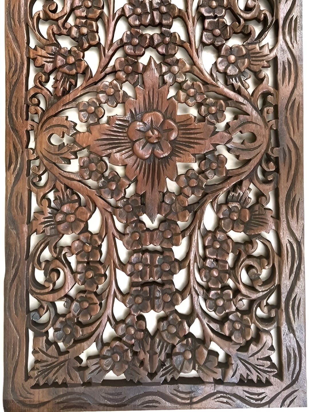 

VAS collection home Brown Textured Wooden Wall Hangings