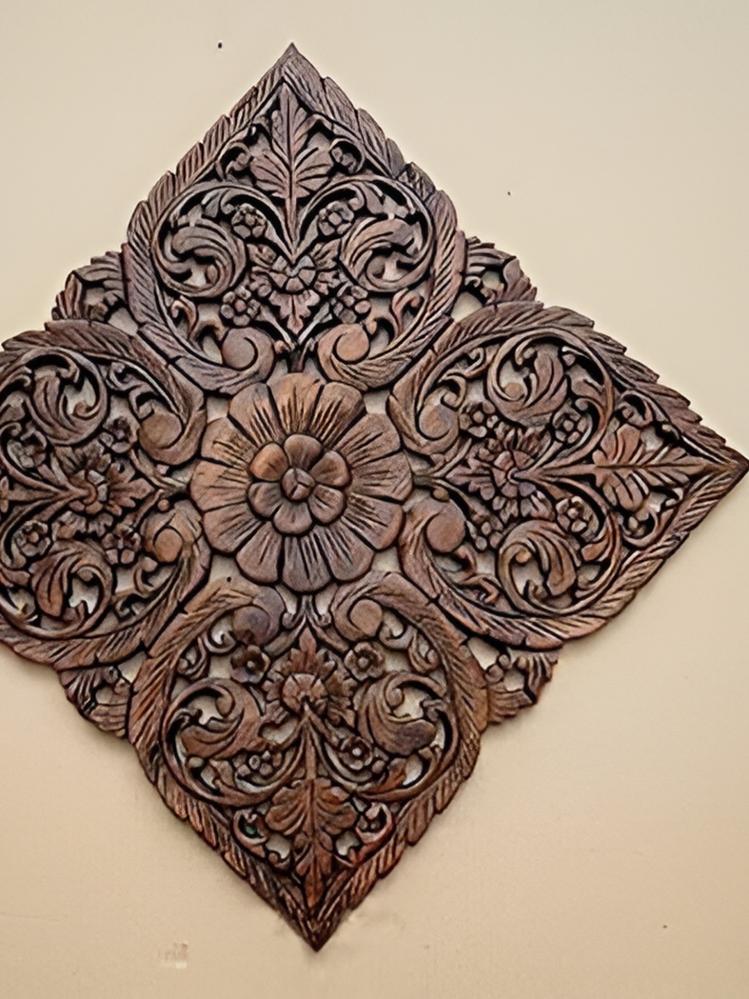 

VAS collection home Brown Textured Wall Decor Plate