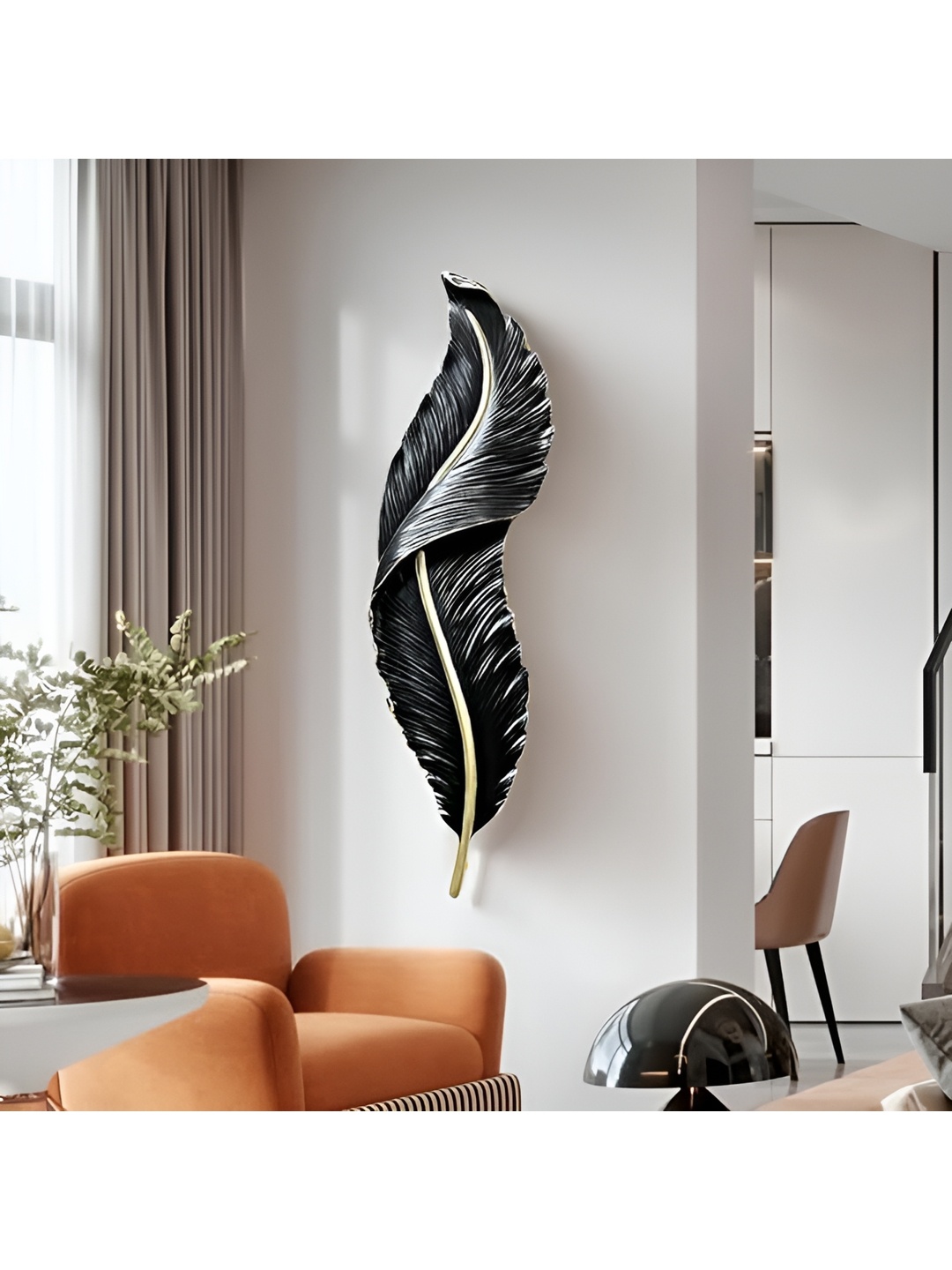 

VAS collection home Black Textured Wood Wall Hangings