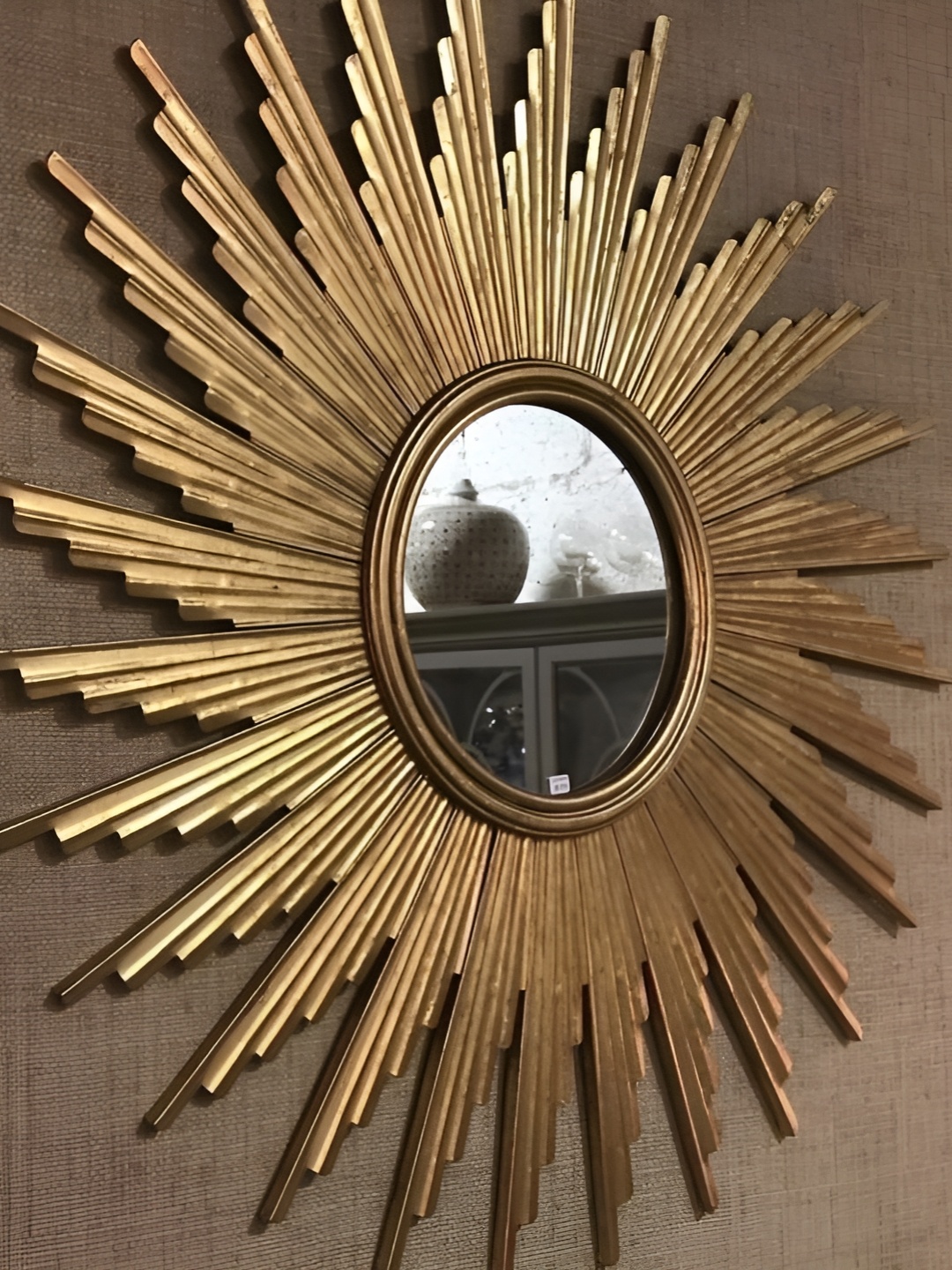 VAS collection home Brown Textured Wooden Wall Mirror