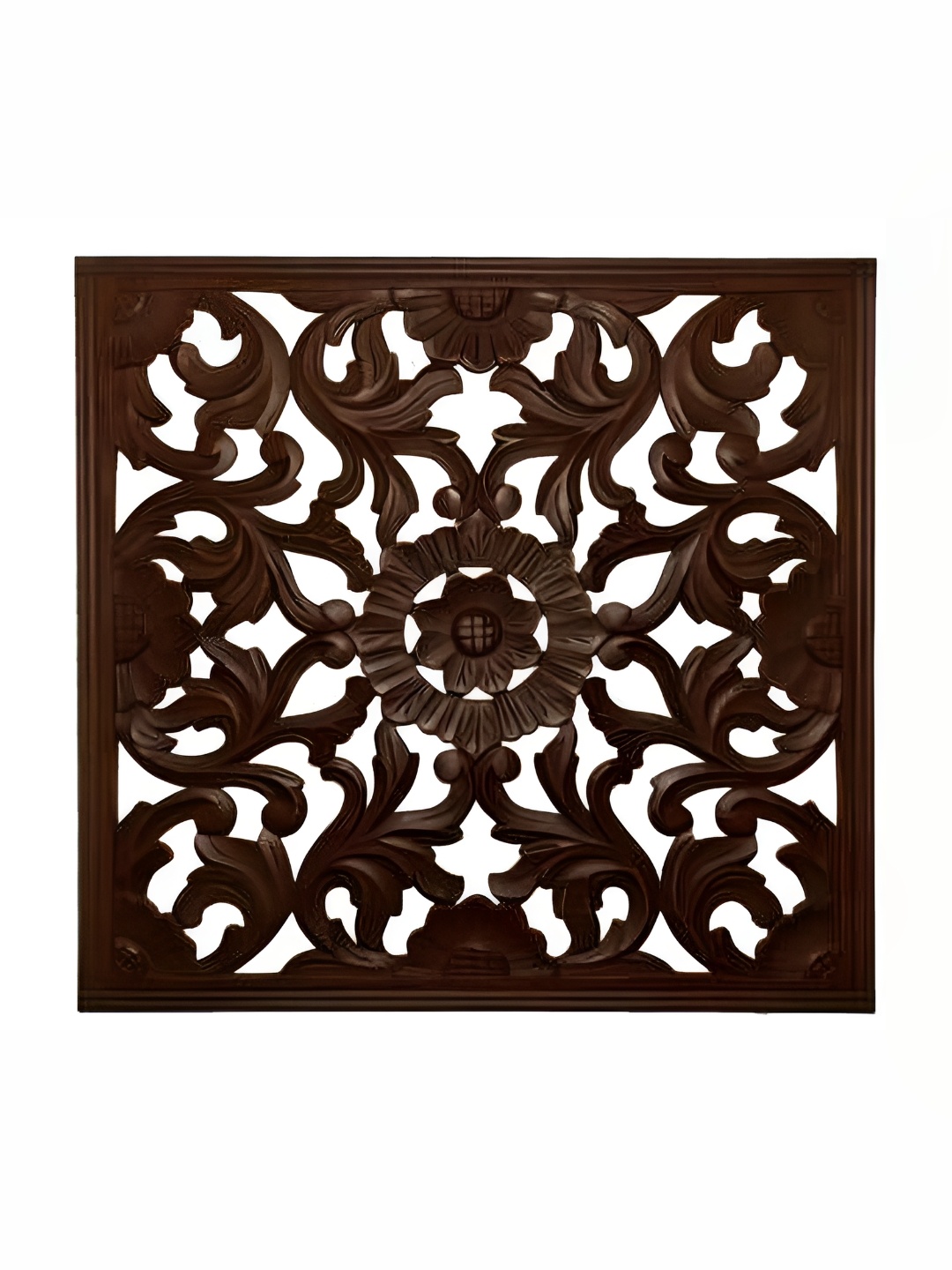 

VAS collection home Brown Self Designed Square Shaped Wood Wall Decor Plate