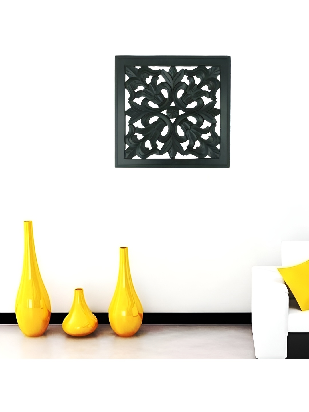 

VAS collection home Black Textured Wooden Wall Decor