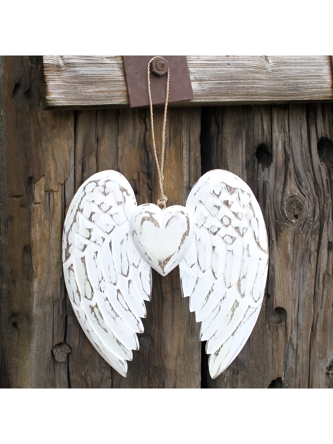 

VAS collection home White Textured Wooden Wall Decor