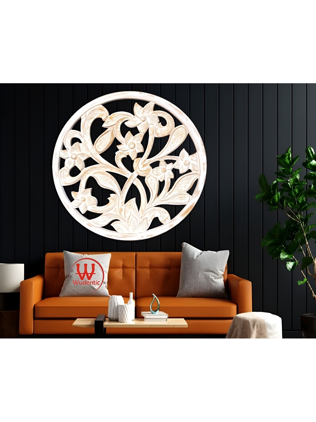 

VAS collection home White & Yellow Textured Wooden Wall Plates