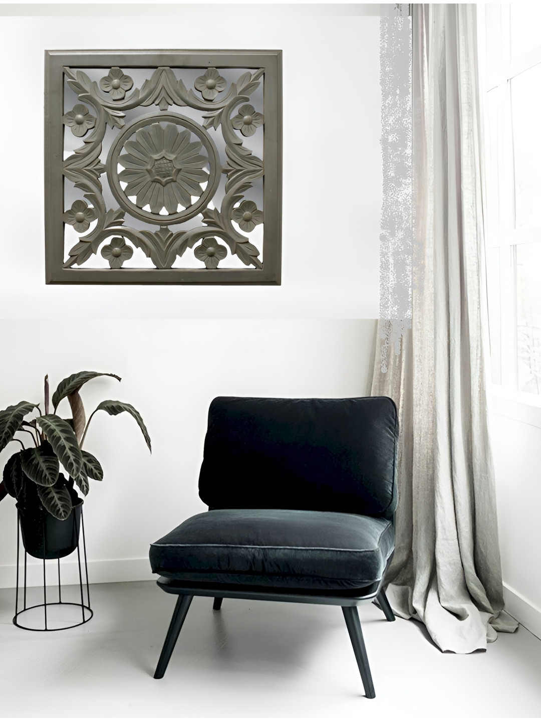 

VAS collection home Grey Textured Wooden Hanging Wall Decor