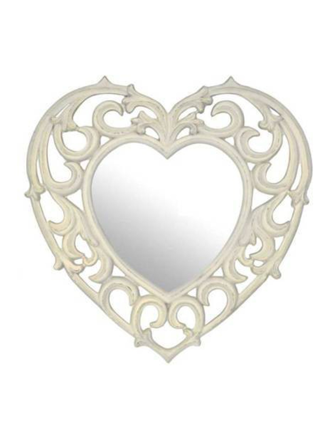 

VAS collection home White Textured Wooden Wall Mirror