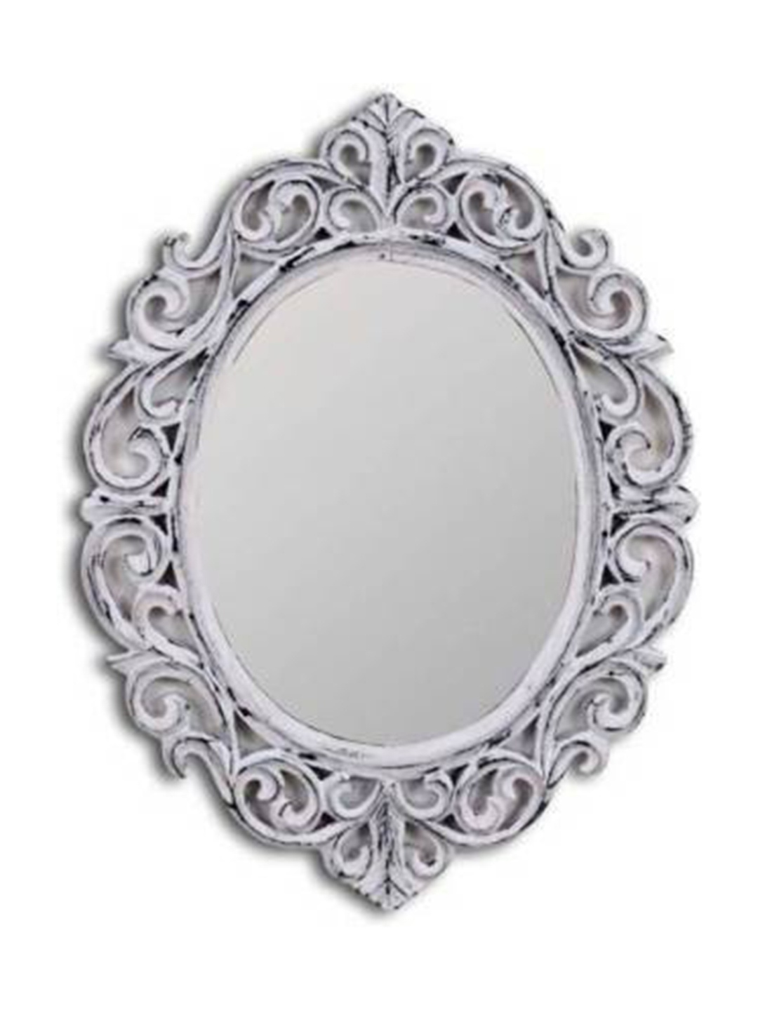 

VAS collection home White Textured Wooden Wall Mirror