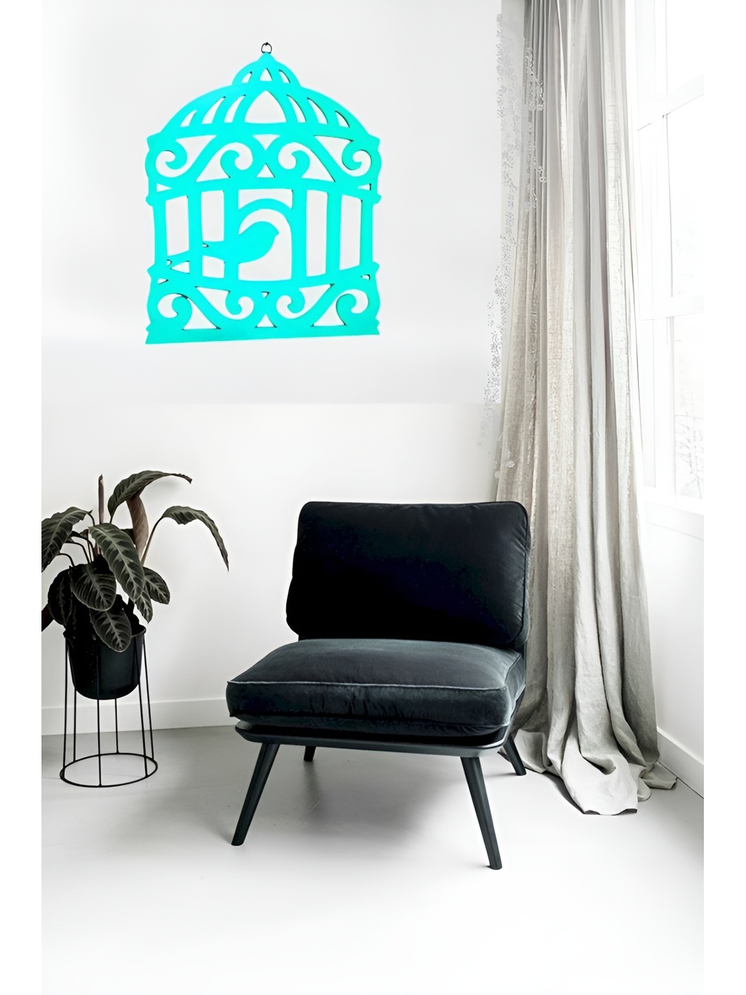 

VAS collection home Blue Textured Wooden Wall Hangings